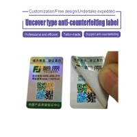 Uncover type anti-counterfeiting label