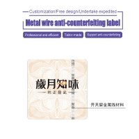 Metal wire anti-counterfeiting label