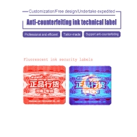 Anti counterfeiting ink technical label